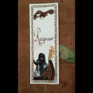 marque ta page viking avec un prénom écrit à la plume d'oie