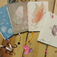 carnets entièrement fait main avec des papiers faits main, moulin et illustrés à la main carnet fait main