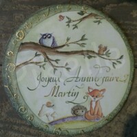 Impression d'art enluminée personnalisée à la plume d'oie