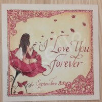 impression d'art sur papier recyclé, personnalisée à la plume d'oie