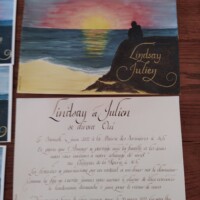 faire-part de mariage calligraphié à la plume d'oie wedding invitation