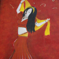 Tableau à l'acrylique Peinture Gitane