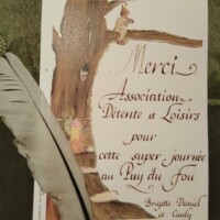 Carte de remerciement personnalisée, calligraphiée à la plume d'oie