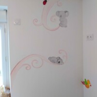 fresque murale chambre d'enfant peinture
