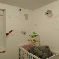 fresque dans une chambre d'enfant peinture murale
