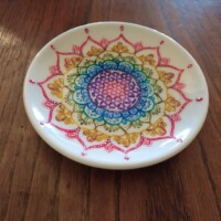 coupelle ou sous tasse mandala fleur de vie
