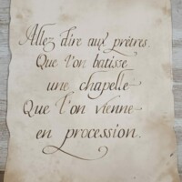 phrase pelerinage calligraphié à la main à la plume phrase écrite à la plume à la main