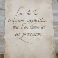 commande texte pelerinage calligarphié à la main calligraphie texte