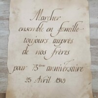 calligraphie à la plume d'oie phrase écrite à la main