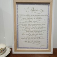 Texte calligraphié à la plume d'oie Calligraphie à la plume d'oie