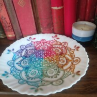 vaisselle chinée peinte à la main à la peinture porcelaine