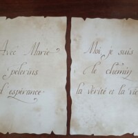 texte calligraphié à la plume d'oie Commande personnalisée