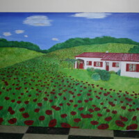 peinture à l'acrylique sur toile Tableau maison