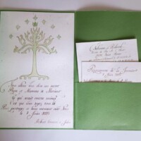 Intérieur du faire-part de mariage Faire part de mariage