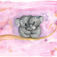 Aquarelle sur papier recyclé Aquarelle painting