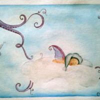 Impression d'art sur papier recyclé