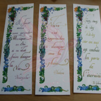 Marque-page citation calligraphie à la plume d'oie Marques-page calligraphie originale