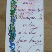 Impression d'art calligraphié à la plume d'oie