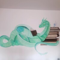 peinture murale dragon dragon