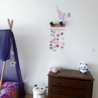 fée papillon sur mur fresque murale