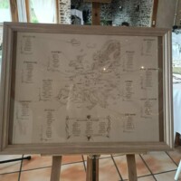 réalisation d'un plan de table calligraphié à la main Plan de table